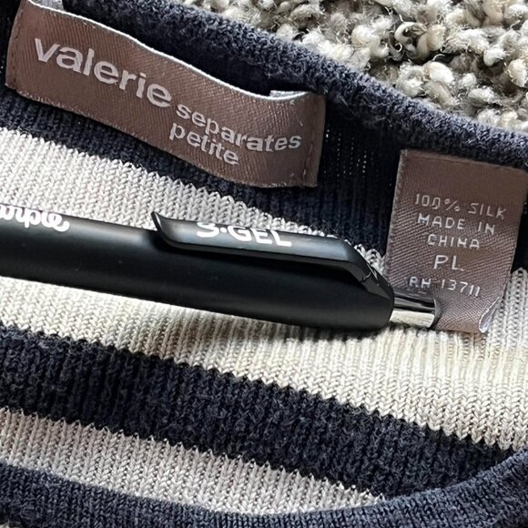 100 Silk Valerie Black And - Picture 2 of 7